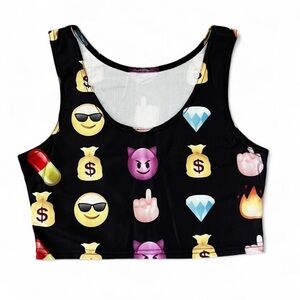Emoji Print Crop Top
